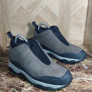 L.L Bean taupe suede pull on insulated ankle boots size 8.5 m